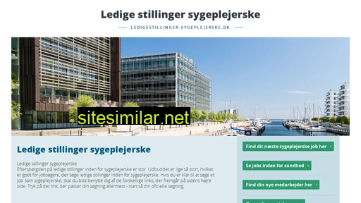 ledigestillinger-sygeplejerske.dk alternative sites