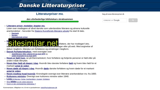 litteraturpriser.dk alternative sites