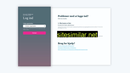 log-in.miljoeportal.dk alternative sites