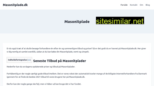 masonitplade.dk alternative sites