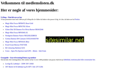medlemslisten.dk alternative sites