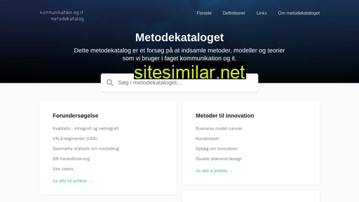 metodekataloget.dk alternative sites