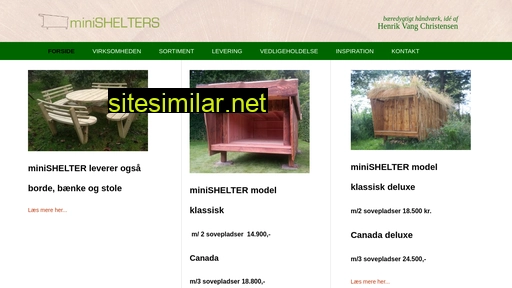 minishelters.dk alternative sites