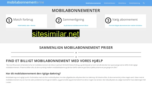 mobilabonnementerne.dk alternative sites