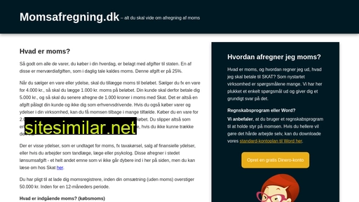 momsafregning.dk alternative sites