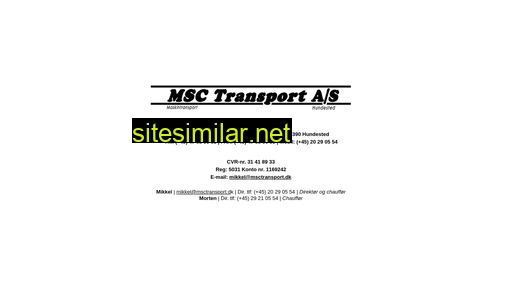 msctransport.dk alternative sites