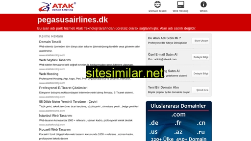 pegasusairlines.dk alternative sites