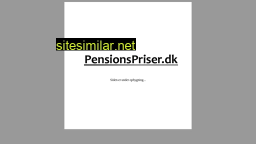 pensionspriser.dk alternative sites