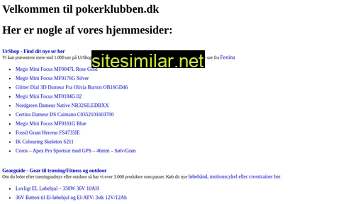 pokerklubben.dk alternative sites