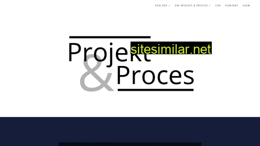 projektogproces.dk alternative sites