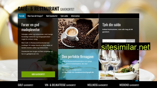 restaurantgavekortet.dk alternative sites
