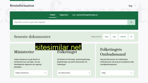 retsinformation.dk alternative sites