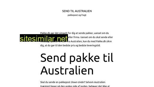 sendpakketilaustralien.dk alternative sites