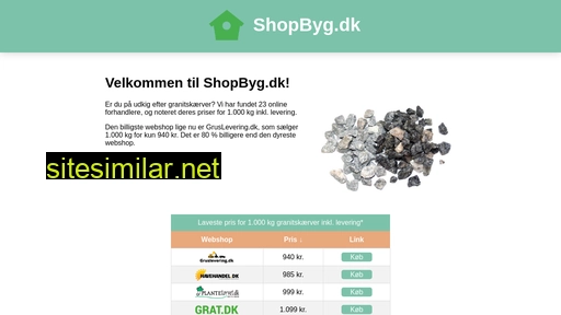 shopbyg.dk alternative sites