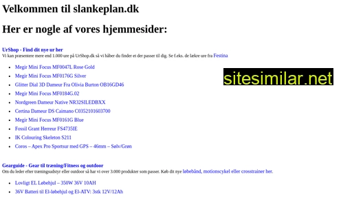 slankeplan.dk alternative sites