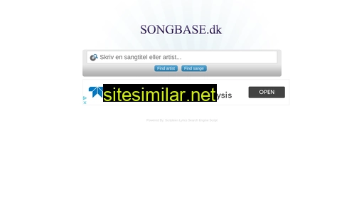 songbase.dk alternative sites