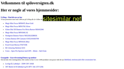 spiloversigten.dk alternative sites