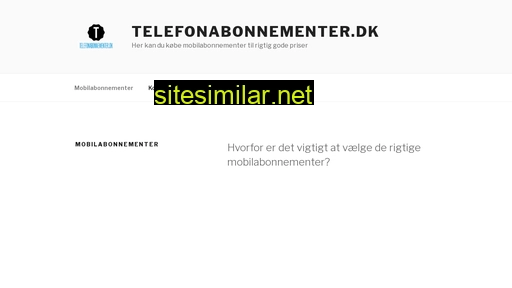 telefonabonnementer.dk alternative sites