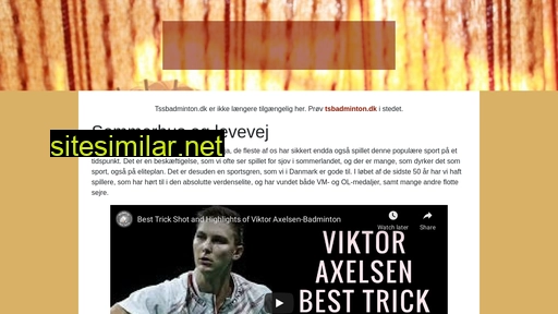 tssbadminton.dk alternative sites
