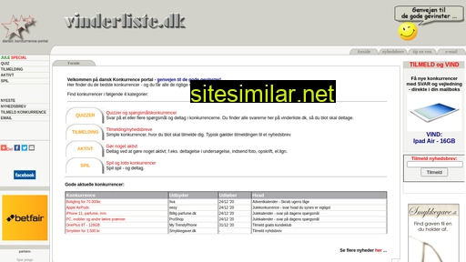 vinderliste.dk alternative sites