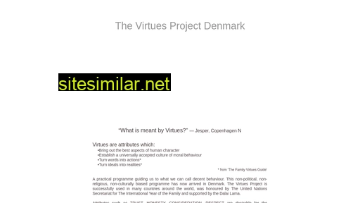 virtuesproject.dk alternative sites