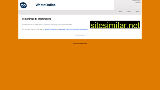 wasteonline.iss.dk alternative sites
