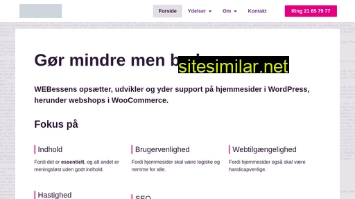 webessens.dk alternative sites
