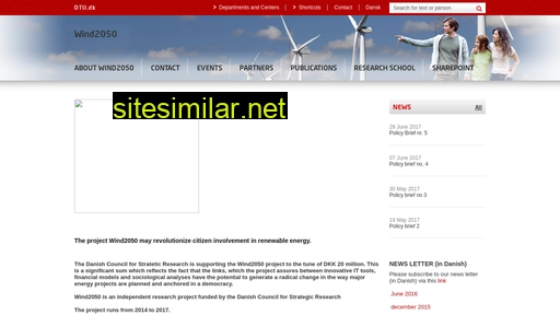 wind2050.dk alternative sites