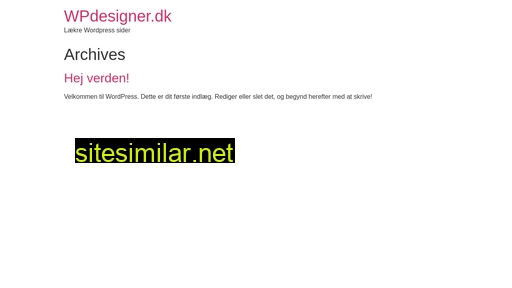 wpdesigner.dk alternative sites