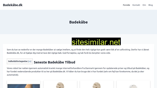 badekåbe.dk alternative sites