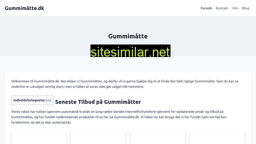 gummimåtte.dk alternative sites