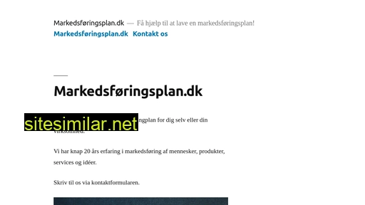 markedsføringsplan.dk alternative sites