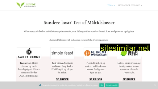 sundemåltidskasser.dk alternative sites