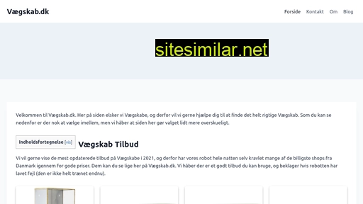 vægskab.dk alternative sites
