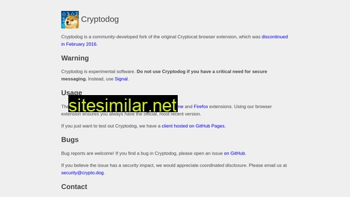 crypto.dog alternative sites
