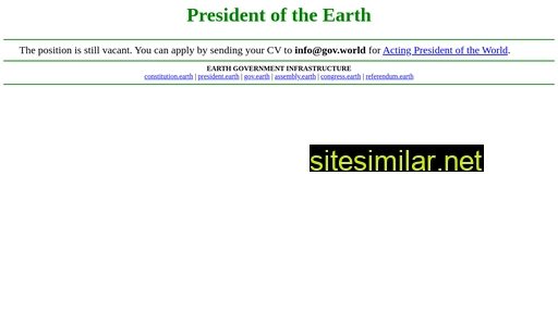 president.earth alternative sites