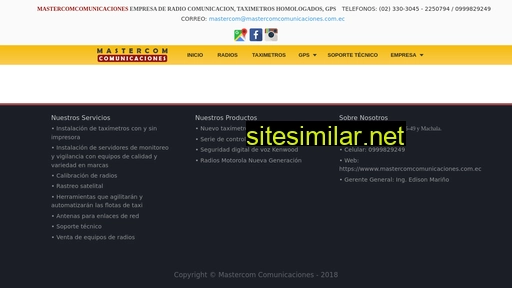 mastercomcomunicaciones.com.ec alternative sites