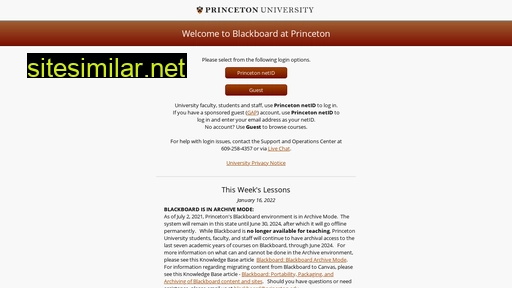 blackboard.princeton.edu alternative sites