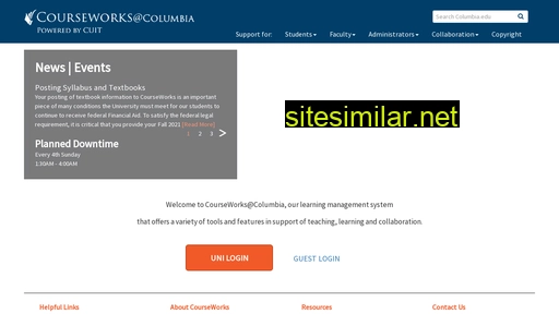 courseworks.columbia.edu alternative sites