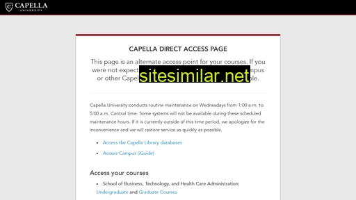 direct.capella.edu alternative sites
