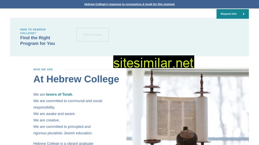 hebrewcollege.edu alternative sites