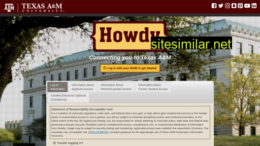 howdy.tamu.edu alternative sites