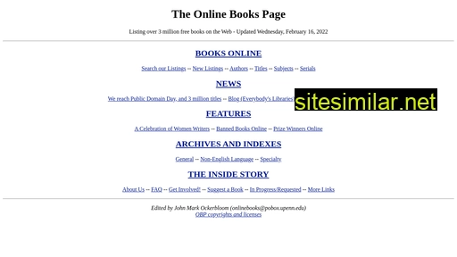 onlinebooks.library.upenn.edu alternative sites