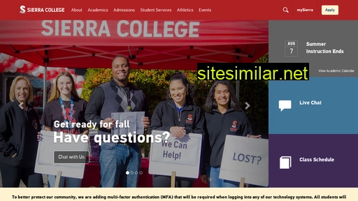 sierracollege.edu alternative sites