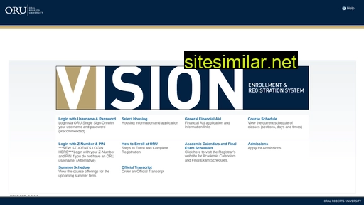 vision.oru.edu alternative sites