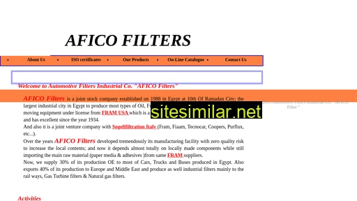 Aficofilters similar sites