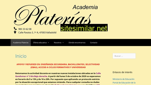 academiaplaterias.es alternative sites