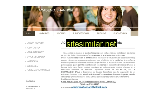 academiashannon.es alternative sites
