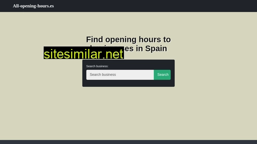all-opening-hours.es alternative sites
