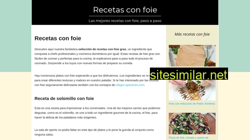 aosterecetasconfoie.es alternative sites